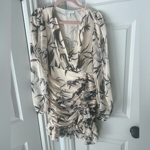 Shona Joy sheer rushed dress - Size 8